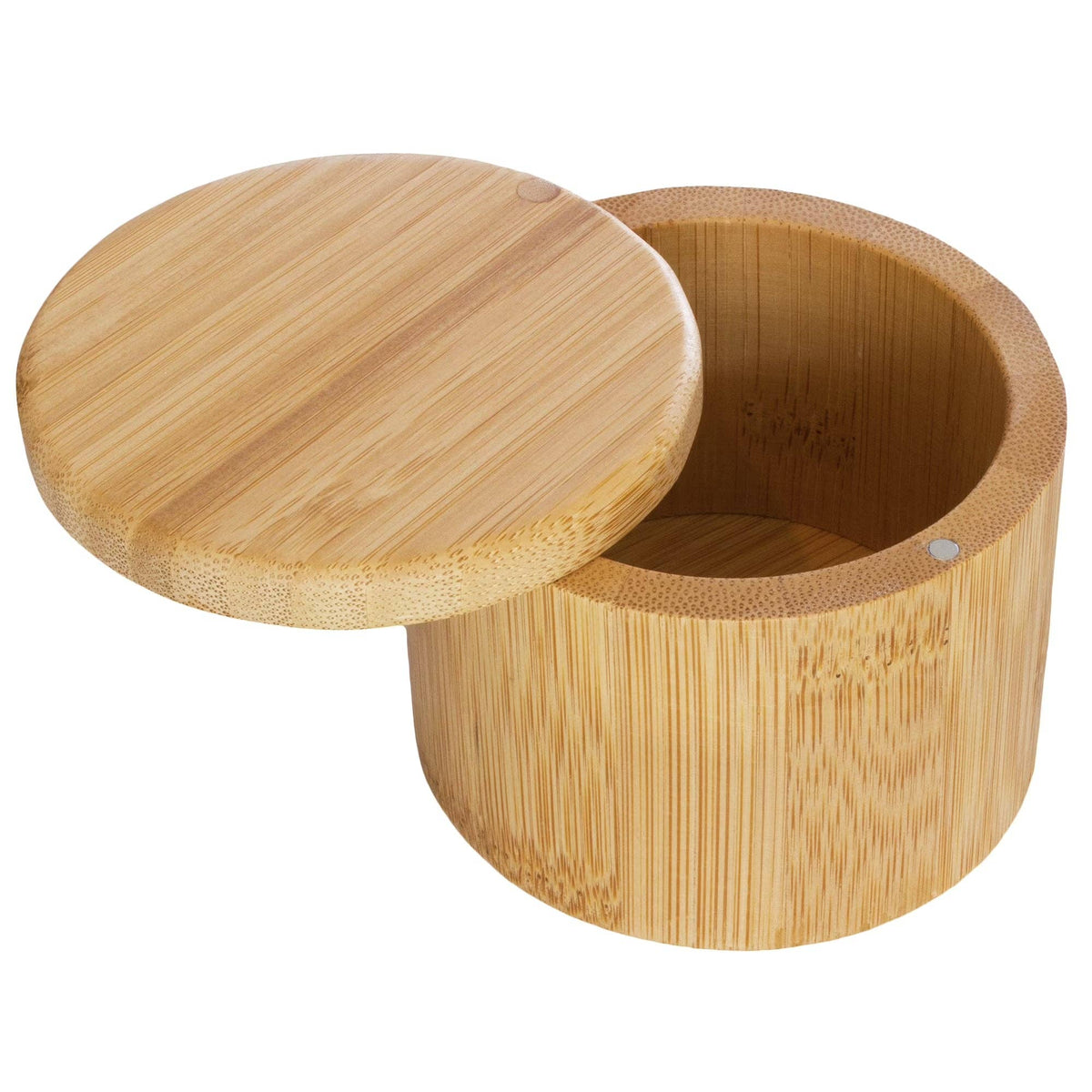 Bamboo Salt Box for Countertop Seasoning Storage