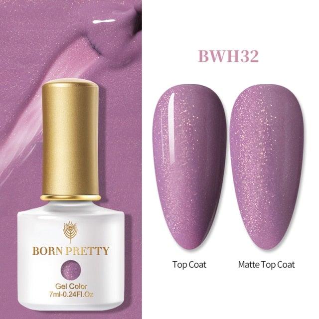 Fashion 2022 New Womens Colorful Nail Gel Polish Modern Glitter Pink Purple UV Diamond Stylish Design Nail Colors Gel For Girls and Women In Shinny Trend Color
