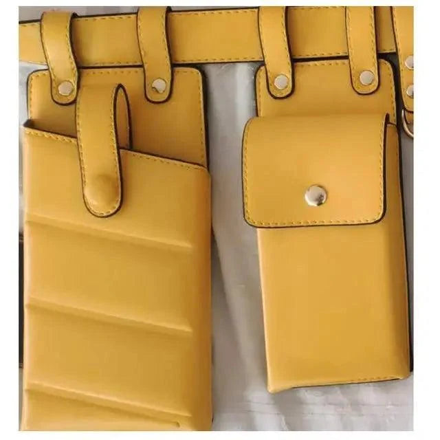 Fashion Women Leather Luxury Women Fanny Pack Black Retro Crossbody Shoulder Purse Wallet Party Bag For Women And Girl