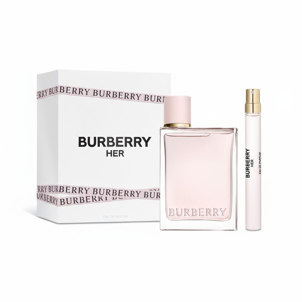 BURBERRY HER 2 PCS SET: 3.3 EAU DE PARFUM SPRAY + 0.33 EAU DE PARFUM SPRAY