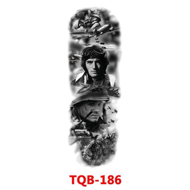 Full Arm Large Size Sleeve Temporary Sticker Dragon Tattoo Waterproof Body Art Realistic 3D Design For Mens