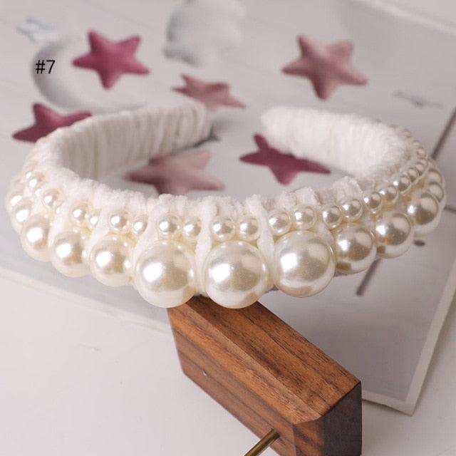 Hair Hoop women hairbands Sweet Headbands for Women Beaded Pearl Headbands Hair Accessories Gorgeous Hair Accessories For Women
