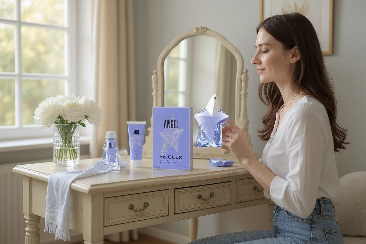 ANGEL 3.4 EAU DE PARFUM SPRAY FOR WOMEN REFILLABLE STANDING STAR.