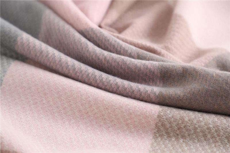 Winter  Long Plaid Headwear Scarf Warm Shawls Cashmere Female Scarfs Scarves Lady Tassel Shawl Wraps For Women