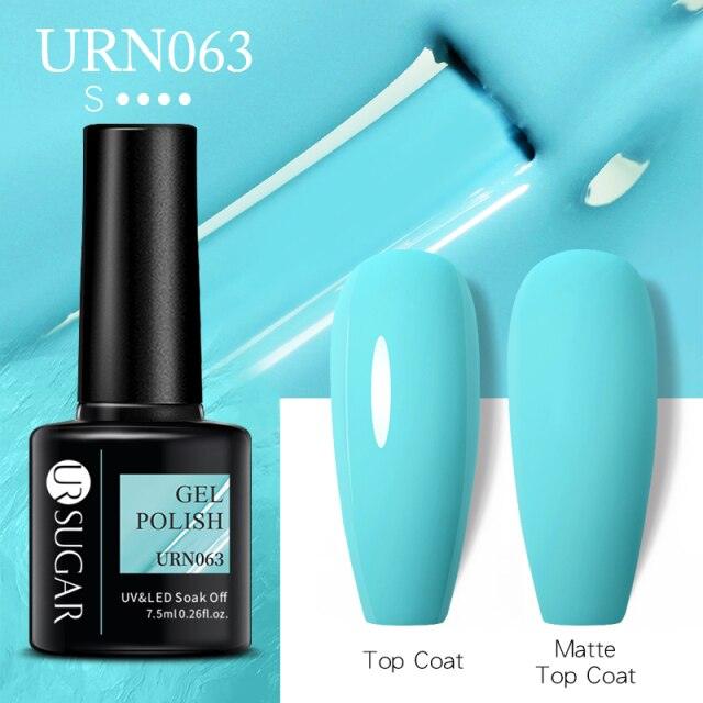 Matte Pink Blue Gel Nail Polish Semi Permanent LED Nail Art Design Elegant Warm Colors For Womens