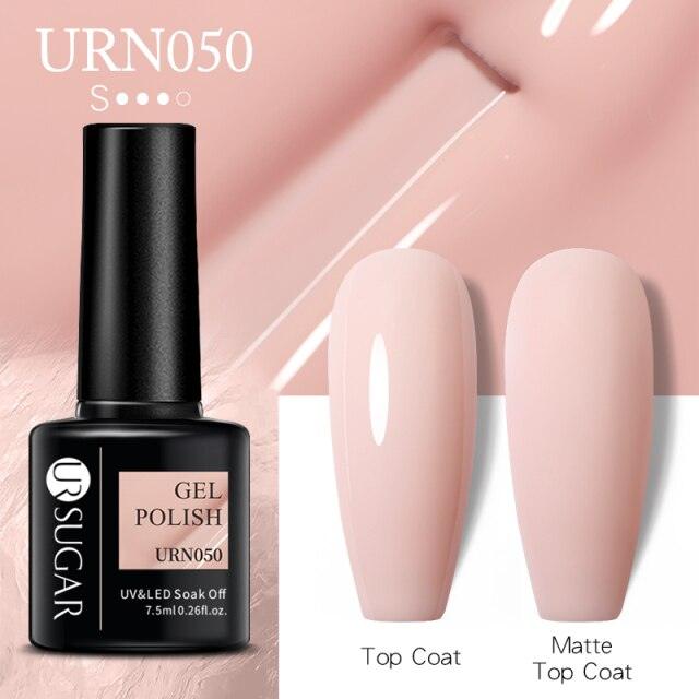 Matte Pink Blue Gel Nail Polish Semi Permanent LED Nail Art Design Elegant Warm Colors For Womens