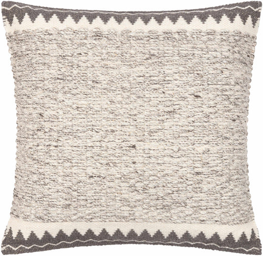 Maywood Cream Wool&Cotton Throw Pillow