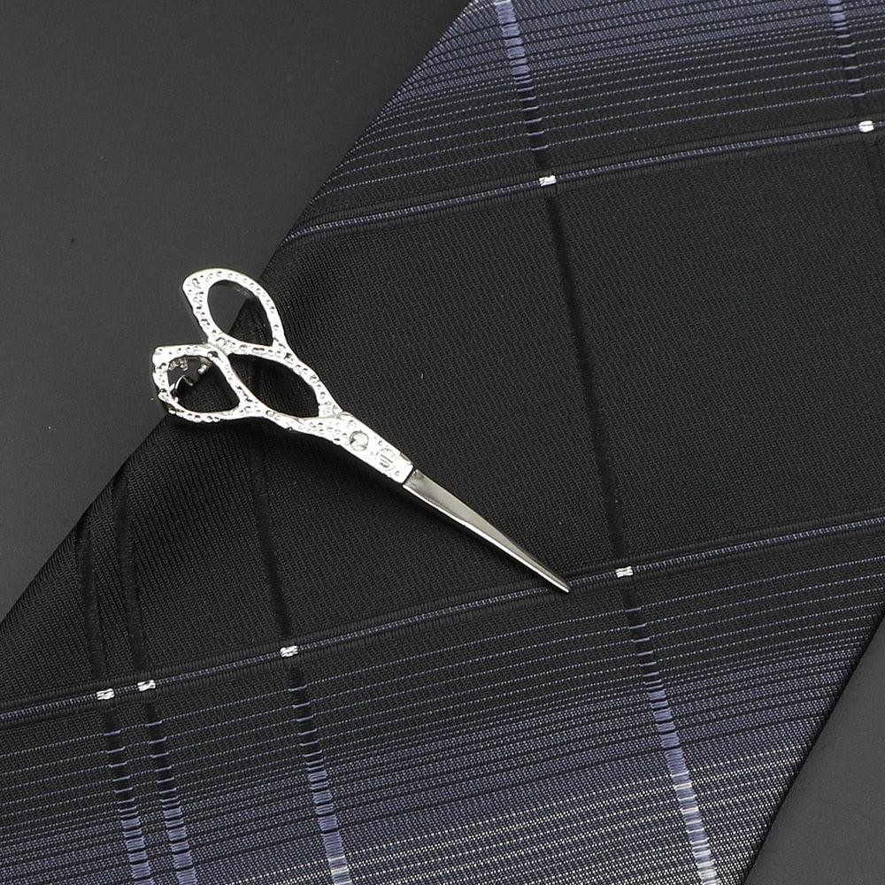 Men's Metal Tie Clip Vintage Unique Shape Bright Stainless Steel Necktie Clasp Gentleman's Party Luxury Tie Bars Clips Wedding Luxury Design Accessories For Men