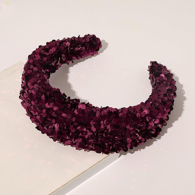 Sparkly Sequins Sponge Headbands Mermaid Knot Tie Head Bands for Women Daily Party Crown Turban Gorgeous Hair Accessories For Women