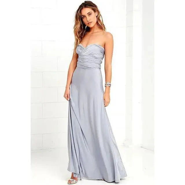 New Fashion Boho Women Multiway Wrap Convertible Maxi Club Red Dress Bandage Long Dress Party Dresses For Women