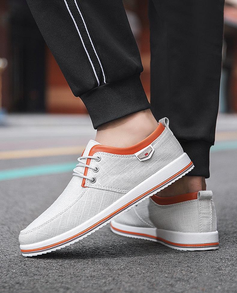 New Men's Flats High Quality Casual Shoes Handmade Shoes Casual Sports Flats Men Lightweight Comfortable Walking Shoes Outdoor Walking Sneakers For Mens
