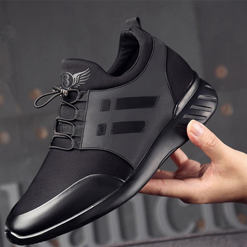 New Mens Casual Leather Lace Up Sneakers Solid Color Breathable Business Mens Fashion Leather Dress Sneakers Flexible Business Casual Non-Slip Shoes For Men
