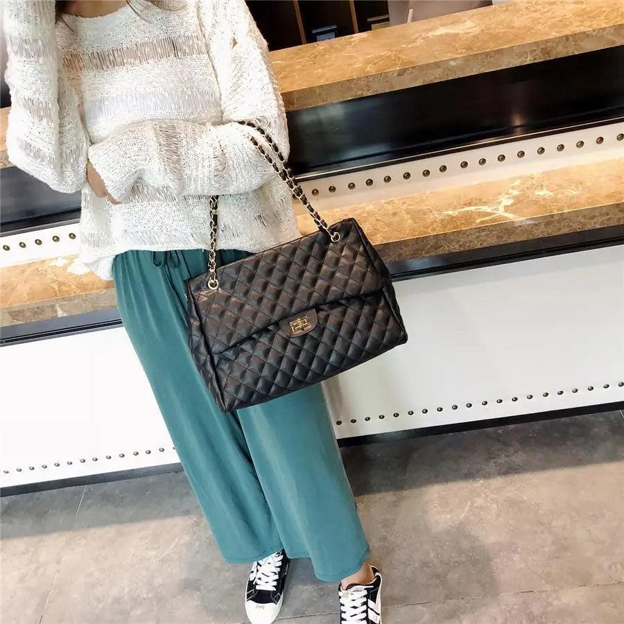 Women Pu Leather Shoulder Bag Fashionable Designer Luxury Female Large Capacity Crossbody Bag
