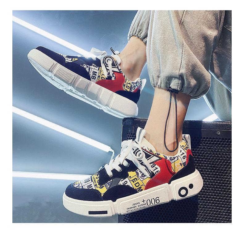 New Sports Mens Flats Sneakers Modern Design Man Running Shoes Mixed Colors Fashion Sports Black Popular Style Running Casual Walking Sneakers