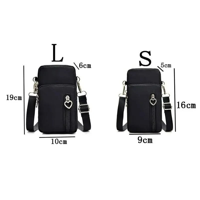New Trendy Crossbody Zipper  Shoulder Bag For Ladies And Girls Multifunction Handbag Wrist Purse For Females