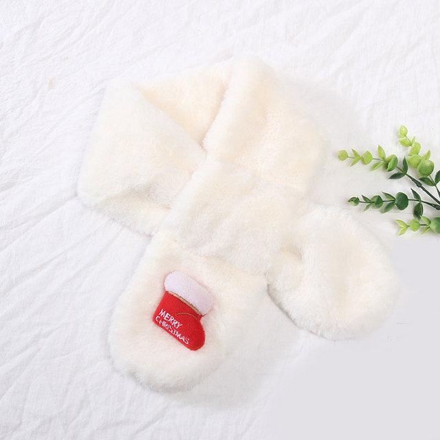 New Winter Solid Color Warm Thicken Soft Collar Scarf Faux Rabbit Fur Neckerchief Plush Warm Hot Scarfs Cross Collar Scarf Shawl Solid With Pearl Elegant For Women