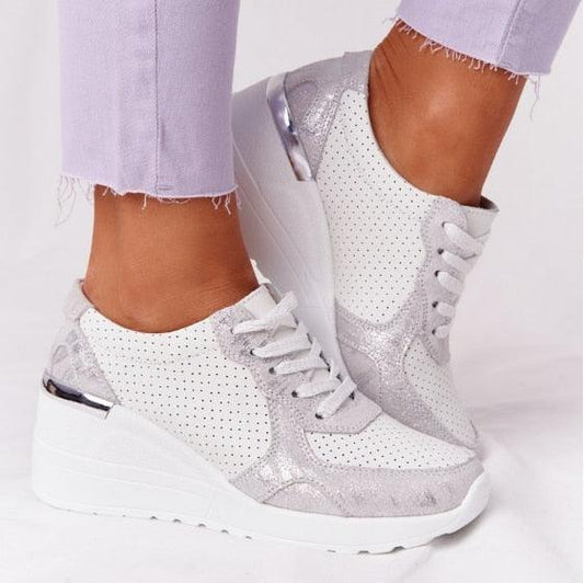 New Women Casual Shoes Height Increasing Sport Elegant Shoes Air Cushion Comfortable Sneakers Women's Vulcanize Shoes Sports Breathable Sneakers
