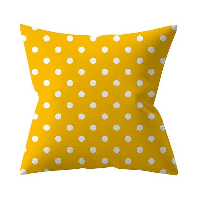New Yellow Cushion Cases Modern Fashion Abstract Art Decorative Modern Pillow Covers Beautiful Pattern Square Pillow Case Sofa Car Couch Decorative Cover For Pillows 45x45CM