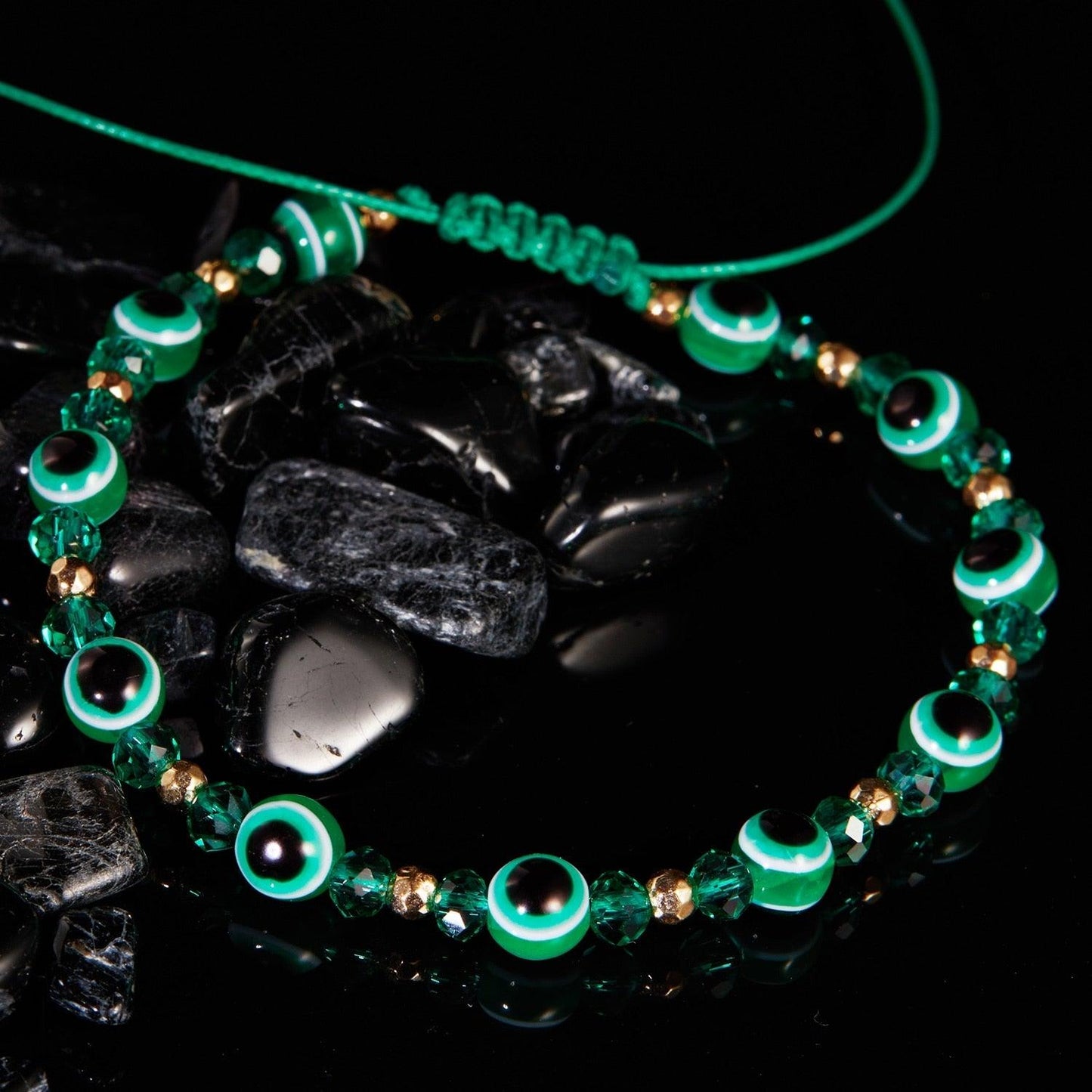 Pinky Promise Blue Bracelet Sets Colorful Crystal Bead Rope Chain Lucky Couple Bracelets Colorful Eye Bracelets Handmade Braided Rope Bracelets For Women Friendship Charm Jewelry