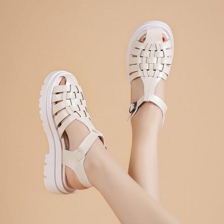 Platform Women's Sandals Summer Fashion Women Beach Classic Sandal Comfortable Beach  Pool Platforms Sandals With Buckle Open Toe Ankle Strap Thick-Soled Casual Women's Shoes