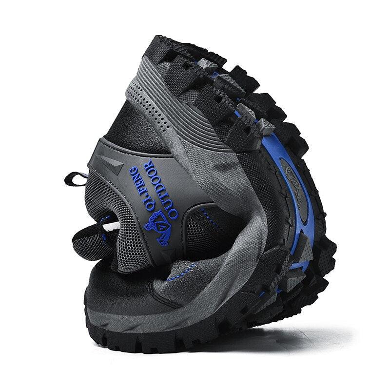 Popular Outdoor Casual Shoes Hiking Men High Quality Sneakers Mountain Climbing Work Footwear Hiking Shoes Low Cut Boots Leather Walking Shoes For Outdoor Training Casual Work