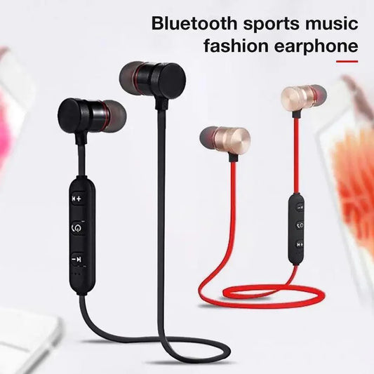Portable Magnetic Sport Bluetooth Wireless Stereo Earphones For Workout Gym Noise Cancelling Earphones