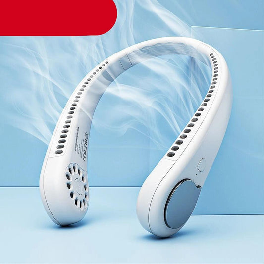 Portable Neck Fan USB Rechargeable Bladeless Mini Electric Fan Silent Neckband Wearable Cooling Fan for Sports Travel Portable Bladeless Rechargeable Electric Fan for Travel