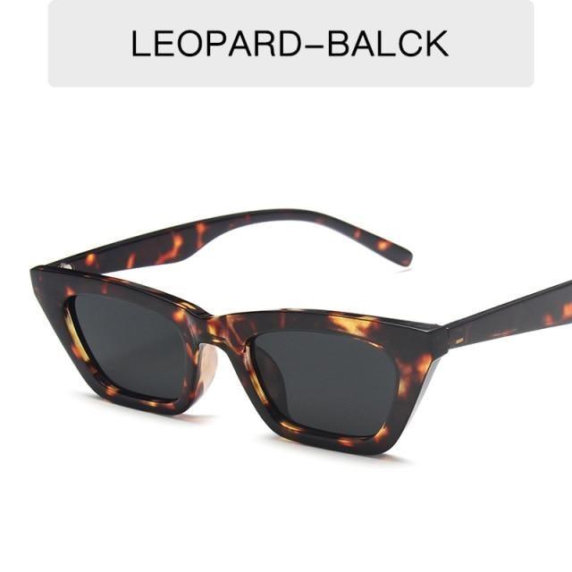 Black Rectangle Sunglasses For Women Retro Driving Glasses Vintage Fashion Style Cat Eye Sunglasses Women Small Cool Sun Glasses Luxury Eyewear