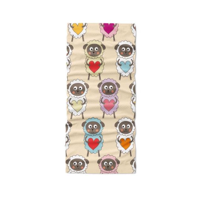 3D Printed Mini Pattern Headscarf Fashion Women Summer Neck Gaiter Cute Cartoon Animal Tubular Hijab Scarf Face Seamless Bandana  Printed Oil Painting Art Neck Scarf Women Soft Face Bandana Sunflower Night Hijab Scarf Face Mask