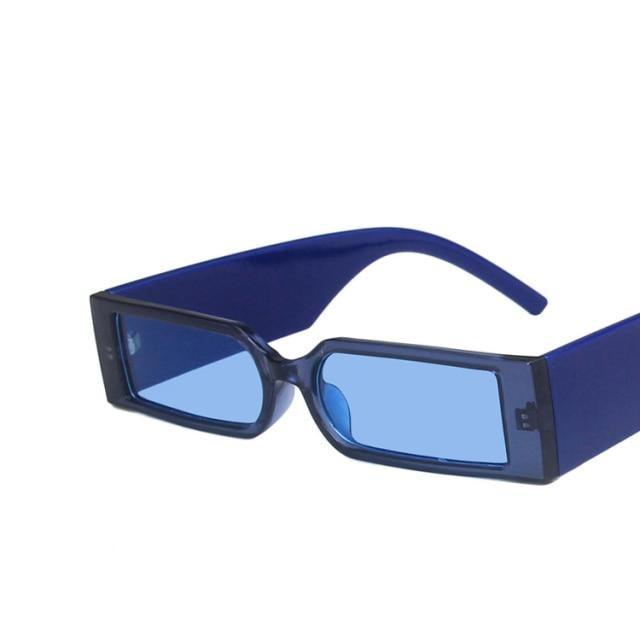 Rectangle Retro Sunglasses Trendy Small Rectangle Sunglasses Women Men Vintage Thick Frame Small Square Glasses n Small Glasses For  Men Modern Design Lightweight Frames Sunglasses For Summer