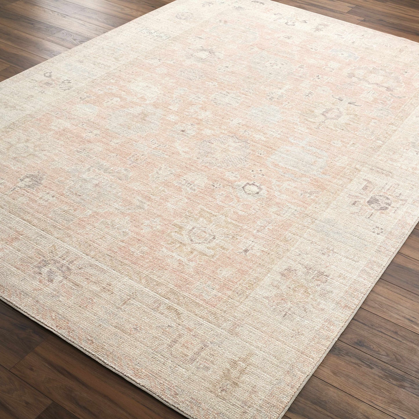 Marlene Damask Blush Area Rug - Becki Owens x Livabliss