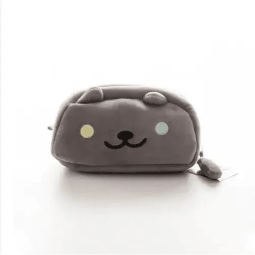 Simple Cartoon Pencil Pouch Design Soft Large Capacity Student Pencil Box Cute Pen Organizer