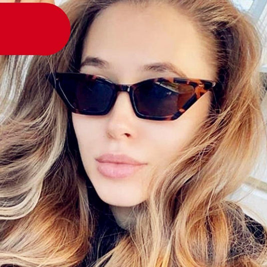 Small Leopard Cateye Design Women Sunglasses Vintage Glasses For Women Summer UV Eyewear Protection Eye Catching Cool Sunglasses For Women Goggles Plastic Frame