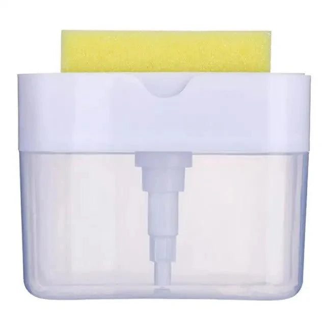Smart Soap Dispenser For Kitchen Dishwashing Soap Pump Dispenser Kitchen Sponge Holder Handy Space Saving Soap Box 2 IN 1 Kitchen Soap Pump