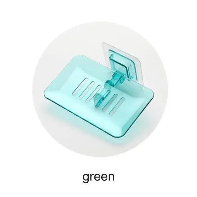Soap Rack No Drilling Wall Mounted Double Layer Soap Holder Soap Sponge Dish Bathroom Accessories Soap Dishes Self Adhesive Soap Dish Bar Soap Holder Soap Dishes Tray Saver Case Box for Shower Bathroom Kitchen Dish Drainer Drying Rack