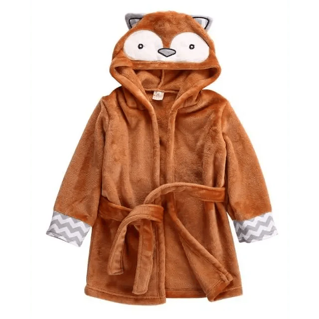 Soft And Comfortable Baby Bathrobes Cute Cartoon Animal Face Sleepwear For Babies Unique Design Hooded Sleepwear For Infants