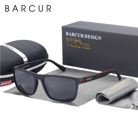 Sport Men Vintage BARCUR Sports Sunglasses for Men Polarized Fishing Travel TR90 Light Weight Sun Glasses Women Eyewear Accessory Stevvex Sunglasses