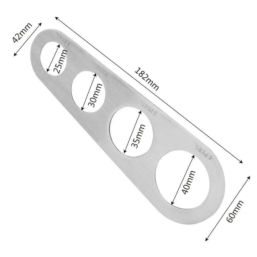 Stainless Steel 4 Holes Kitchen Pasta Measure Kitchen Accessories Spaghetti Quick Measurer Tools