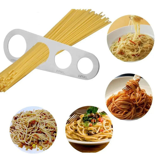 Stainless Steel 4 Holes Kitchen Pasta Measure Kitchen Accessories Spaghetti Quick Measurer Tools