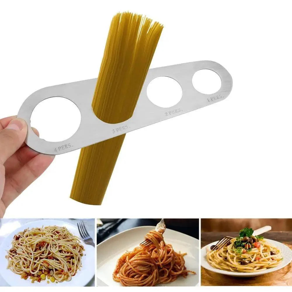 Stainless Steel 4 Holes Kitchen Pasta Measure Kitchen Accessories Spaghetti Quick Measurer Tools