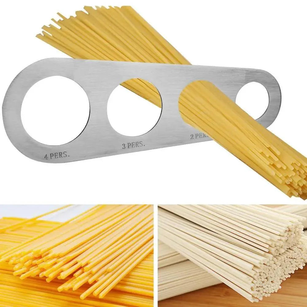 Stainless Steel 4 Holes Kitchen Pasta Measure Kitchen Accessories Spaghetti Quick Measurer Tools