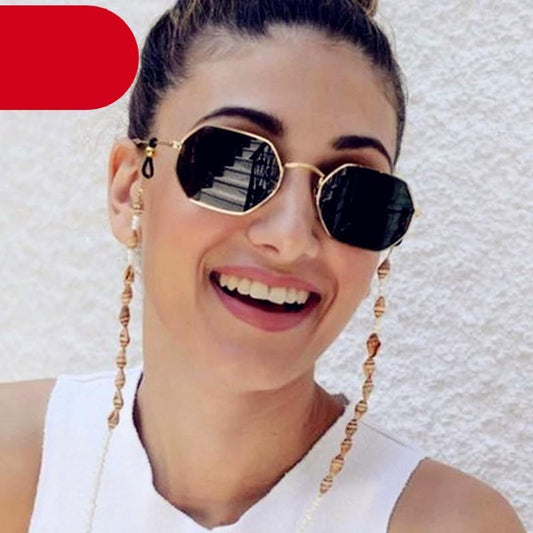 Stylish Hexagon Trendy Colorful Sunglasses For Women New Metal Luxury Summer Eyewear Women New Stainless Steel Lightweight Frame Cool Style Outdoor Travel UV Glasses