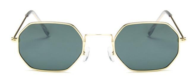 Stylish Hexagon Trendy Colorful Sunglasses For Women New Metal Luxury Summer Eyewear Women New Stainless Steel Lightweight Frame Cool Style Outdoor Travel UV Glasses