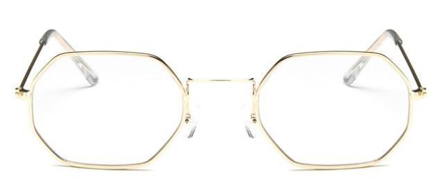 Stylish Hexagon Trendy Colorful Sunglasses For Women New Metal Luxury Summer Eyewear Women New Stainless Steel Lightweight Frame Cool Style Outdoor Travel UV Glasses