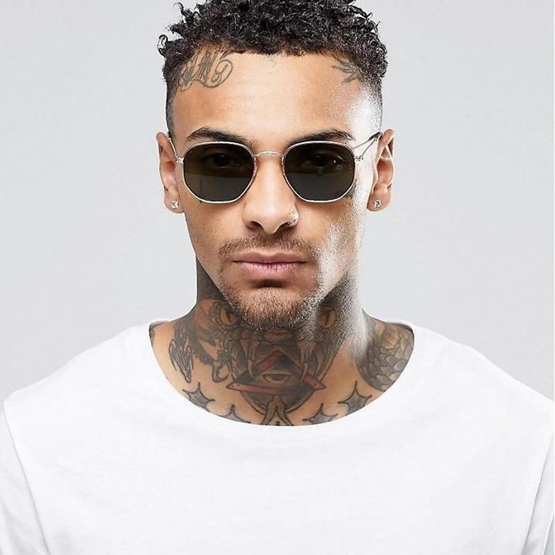 Stylish Small Round Polarized Sunglasses for Men Women Sunglasses For Hexagon Shape Sunglasses New Women Sunglasses In Metal Colorful Frame Glasses Eyewear For Men Women