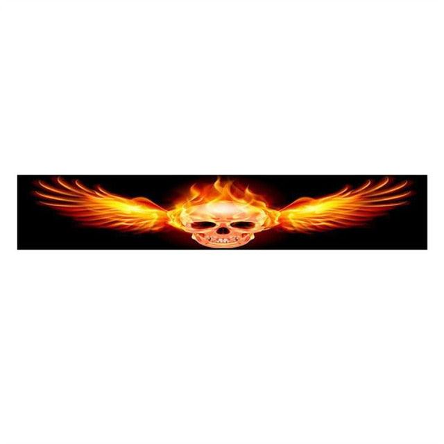 Super Personality Windshield Sticker Car Front Windshield Sticker Stereo Car Stickers Front File Stickers Car Front Rear Sun Strip Visor Vinyl Decal Windshield Cast Film 3D Stickers Decor Front Creative Eyes Skull Sticker For Car Auto Decorative Stickers