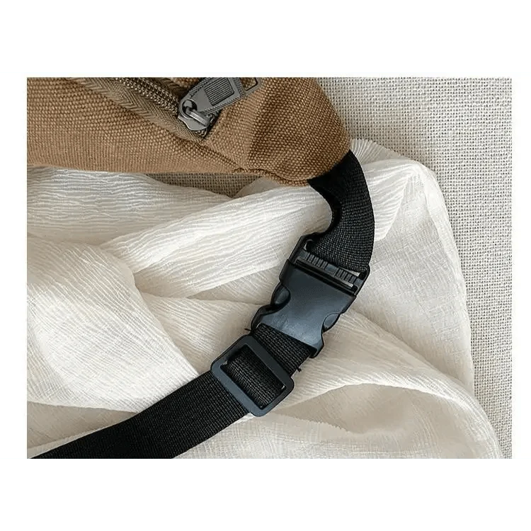 Unisex Casual Canvas Waist Bag Functional Comfortable Waist Bag Classic Waterproof Cross Body Traveling Bag