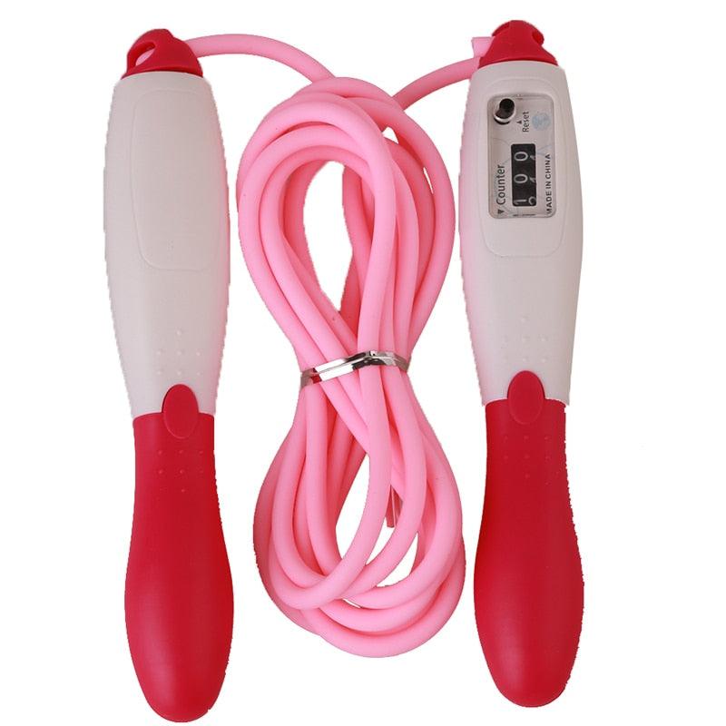 Unisex Fitness  Jump Ropes With Counter Sports Fitness Adjustable Fast Speed Counting Jump Skip Rope Wire Calories Counting Cordless Rope Skipping For Adult Boys Girls