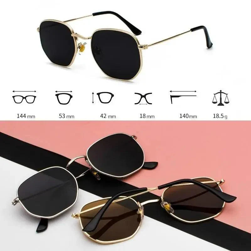 Unisex Luxury Summer Square Men Sunglasses UV400 Sun Glasses Women Metal Frame Glasses Ladies Eyewear