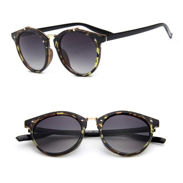 Unisex Vintage Round Shape Sunglasses Retro Women Design Luxury Popular Summer Sun Glasses Comfortable Classic Outdoor Eyewear UV400 Lens Trendy Sunglasses